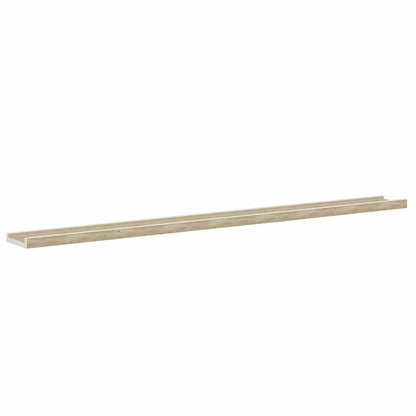 vidaXL Wall Shelves 2 pcs White and Sonoma Oak 115x9x3 cm