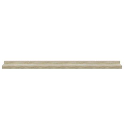 vidaXL Wall Shelves 4 pcs White and Sonoma Oak 80x9x3 cm