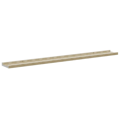 vidaXL Wall Shelves 4 pcs White and Sonoma Oak 100x9x3 cm