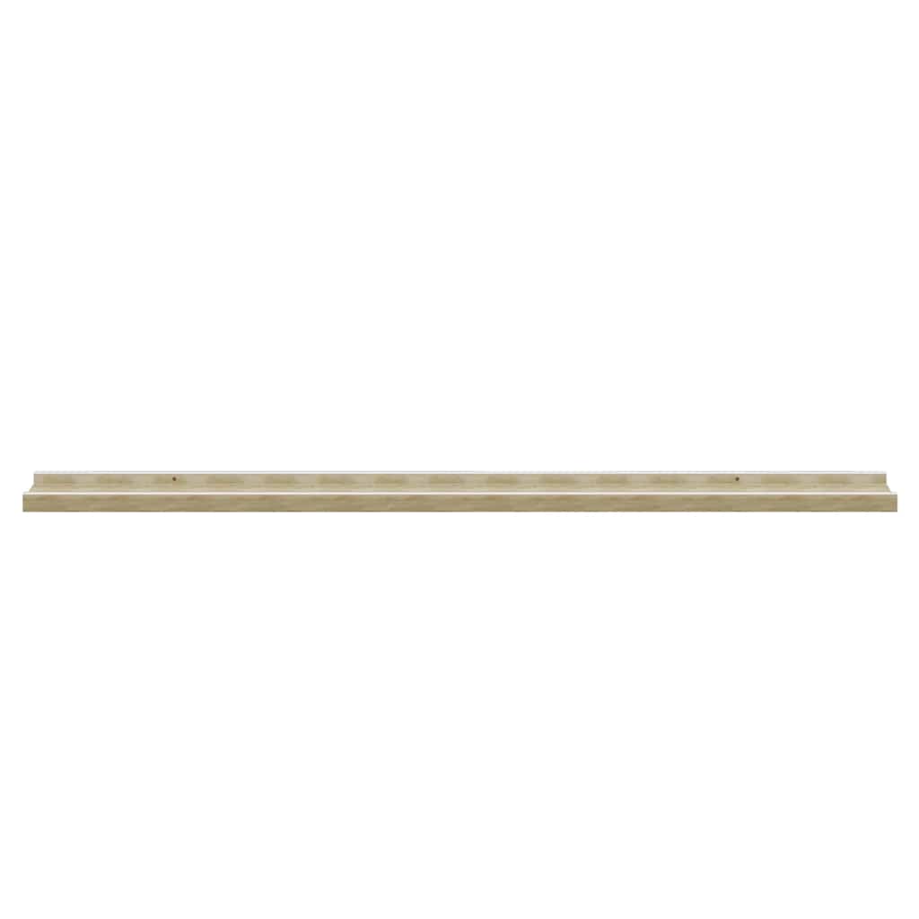 vidaXL Wall Shelves 4 pcs White and Sonoma Oak 100x9x3 cm
