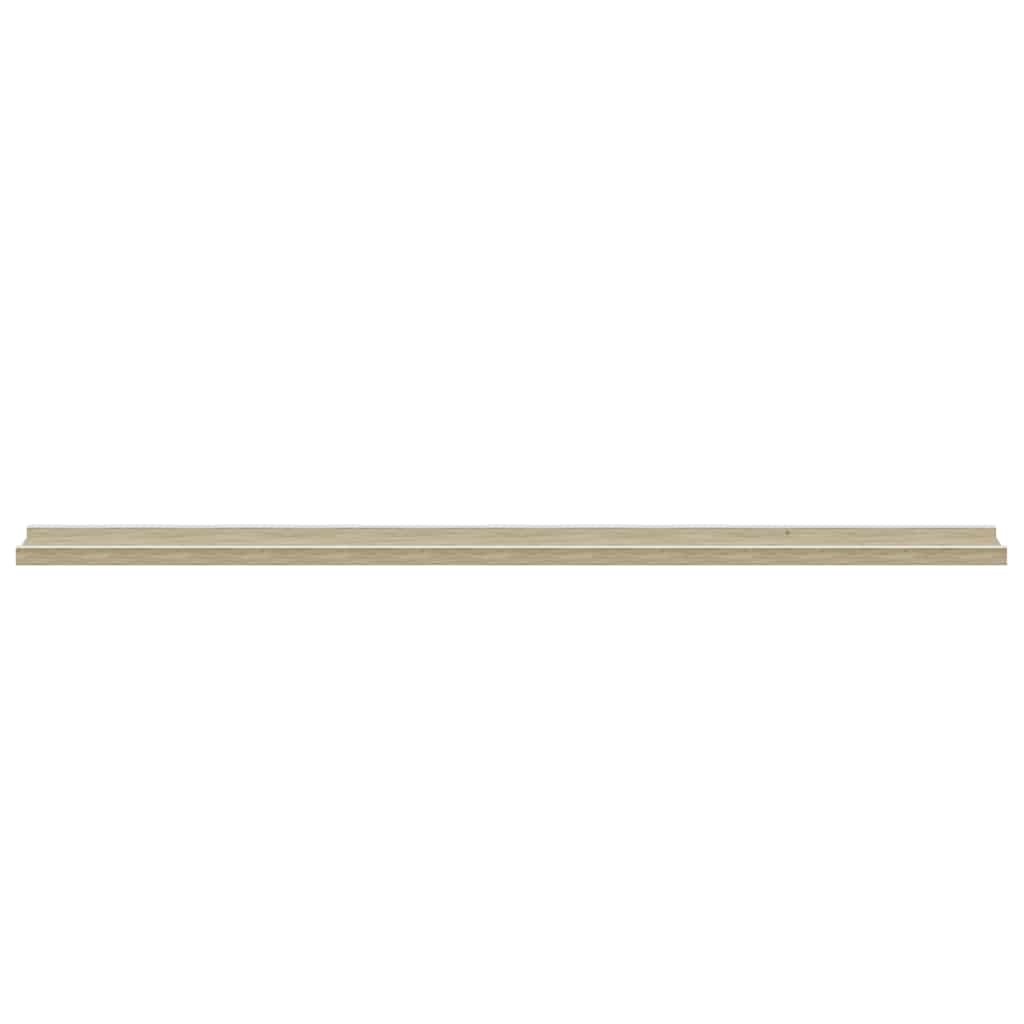 vidaXL Wall Shelves 4 pcs White and Sonoma Oak 115x9x3 cm