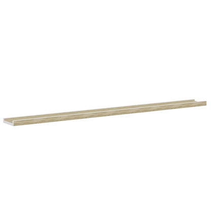 vidaXL Wall Shelves 4 pcs White and Sonoma Oak 115x9x3 cm