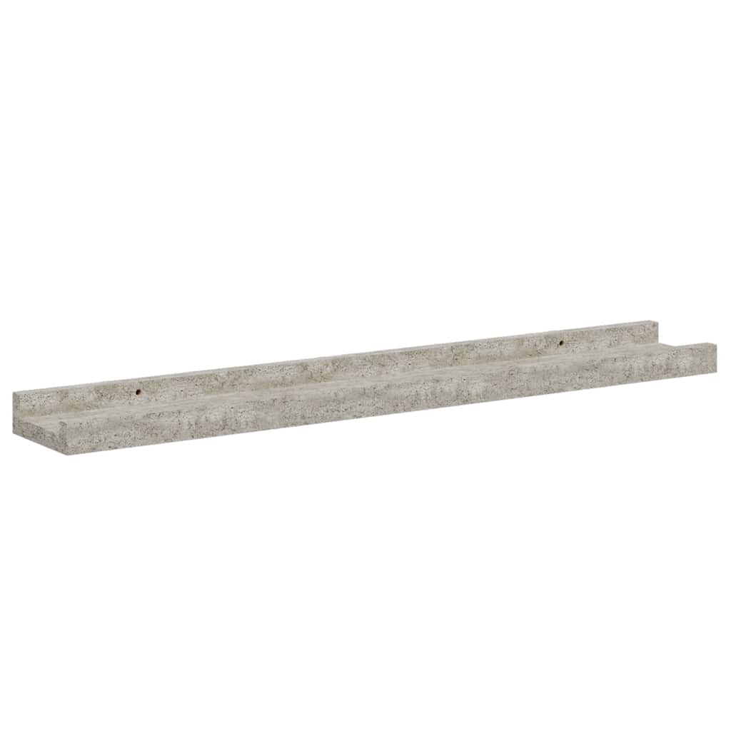 vidaXL Wall Shelves 2 pcs Concrete Grey 60x9x3 cm