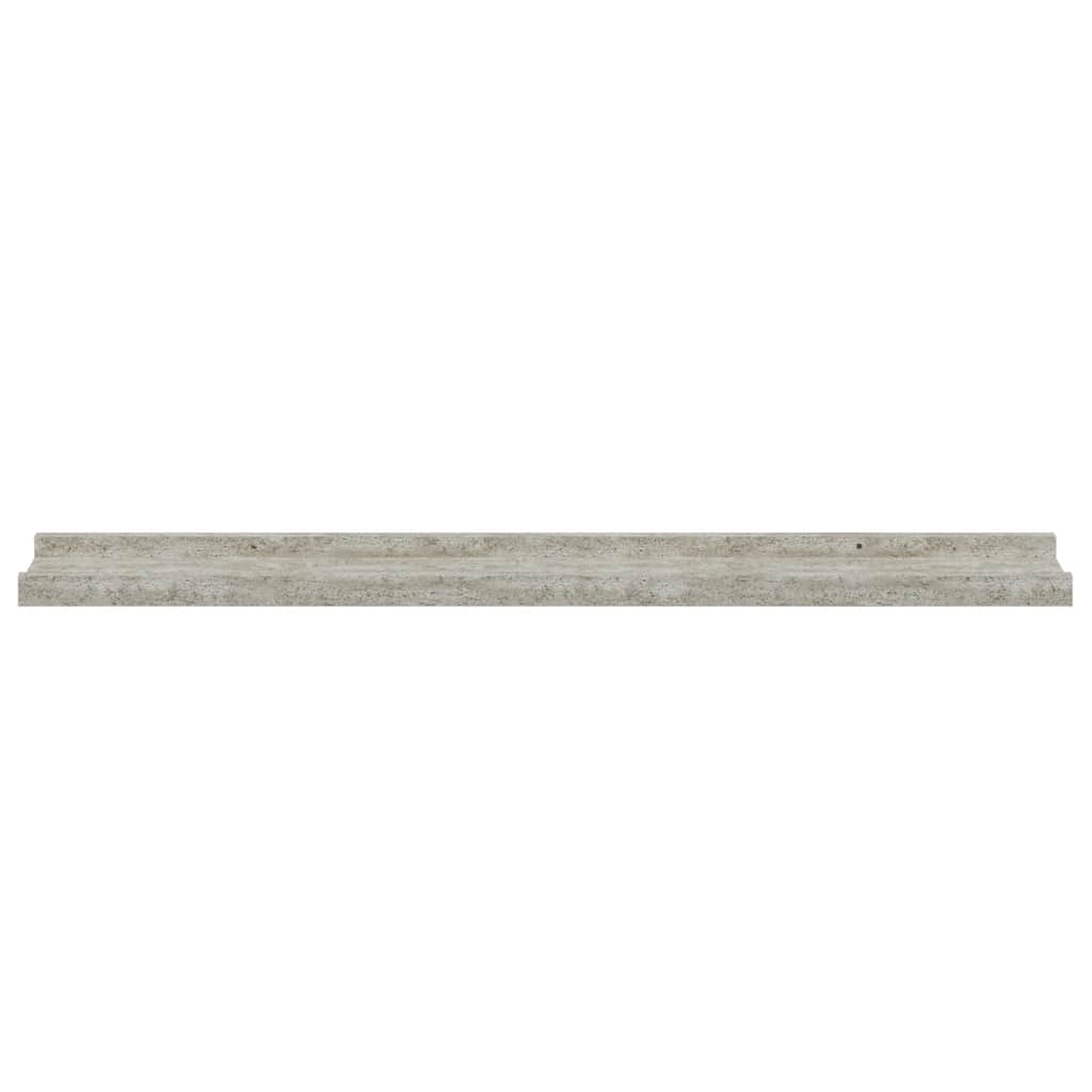 vidaXL Wall Shelves 2 pcs Concrete Grey 80x9x3 cm