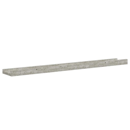 vidaXL Wall Shelves 2 pcs Concrete Grey 80x9x3 cm