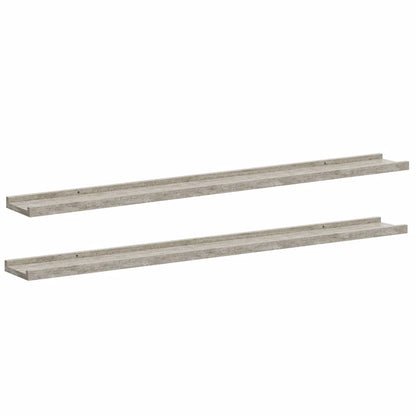 vidaXL Wall Shelves 2 pcs Concrete Grey 100x9x3 cm