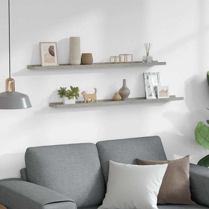 326702 vidaXL Wall Shelves 2 pcs Concrete Grey 100x9x3 cm