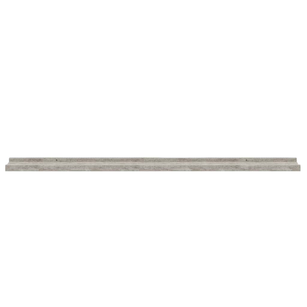326702 vidaXL Wall Shelves 2 pcs Concrete Grey 100x9x3 cm