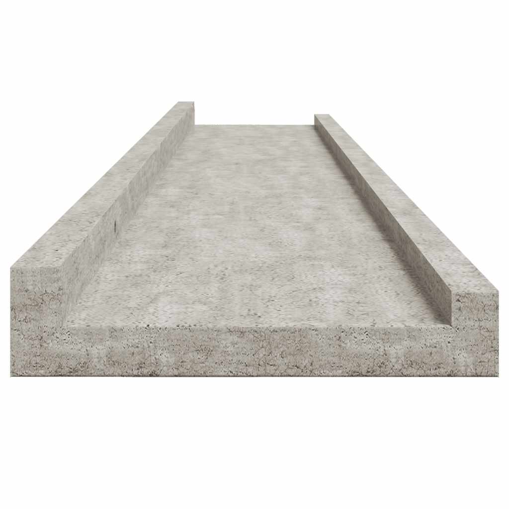 vidaXL Wall Shelves 2 pcs Concrete Grey 100x9x3 cm