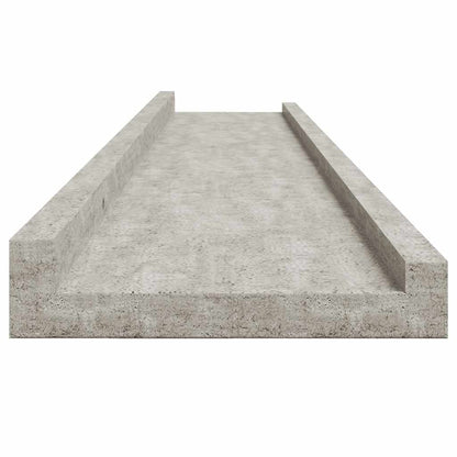 vidaXL Wall Shelves 2 pcs Concrete Grey 100x9x3 cm