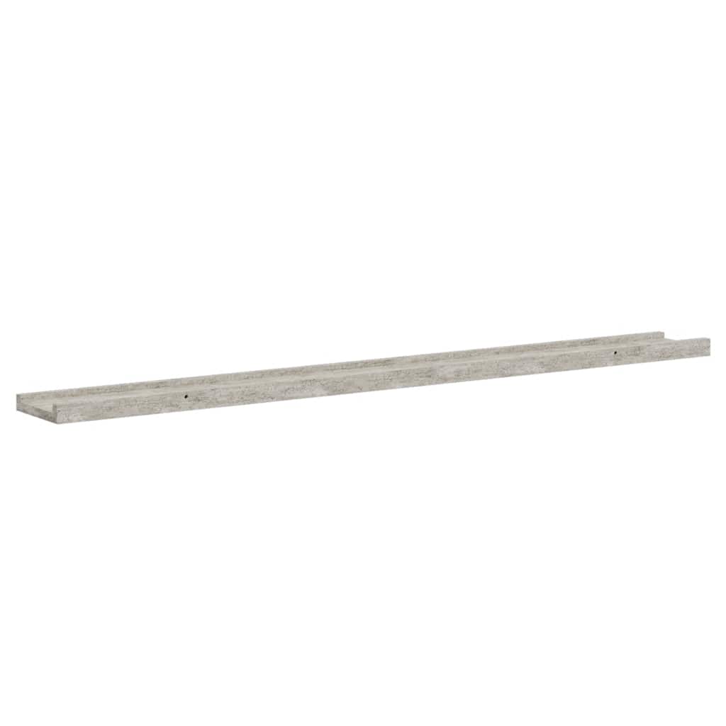 vidaXL Wall Shelves 2 pcs Concrete Grey 100x9x3 cm