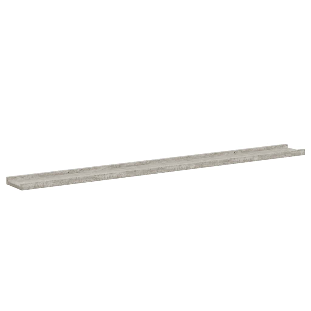 vidaXL Wall Shelves 2 pcs Concrete Grey 115x9x3 cm