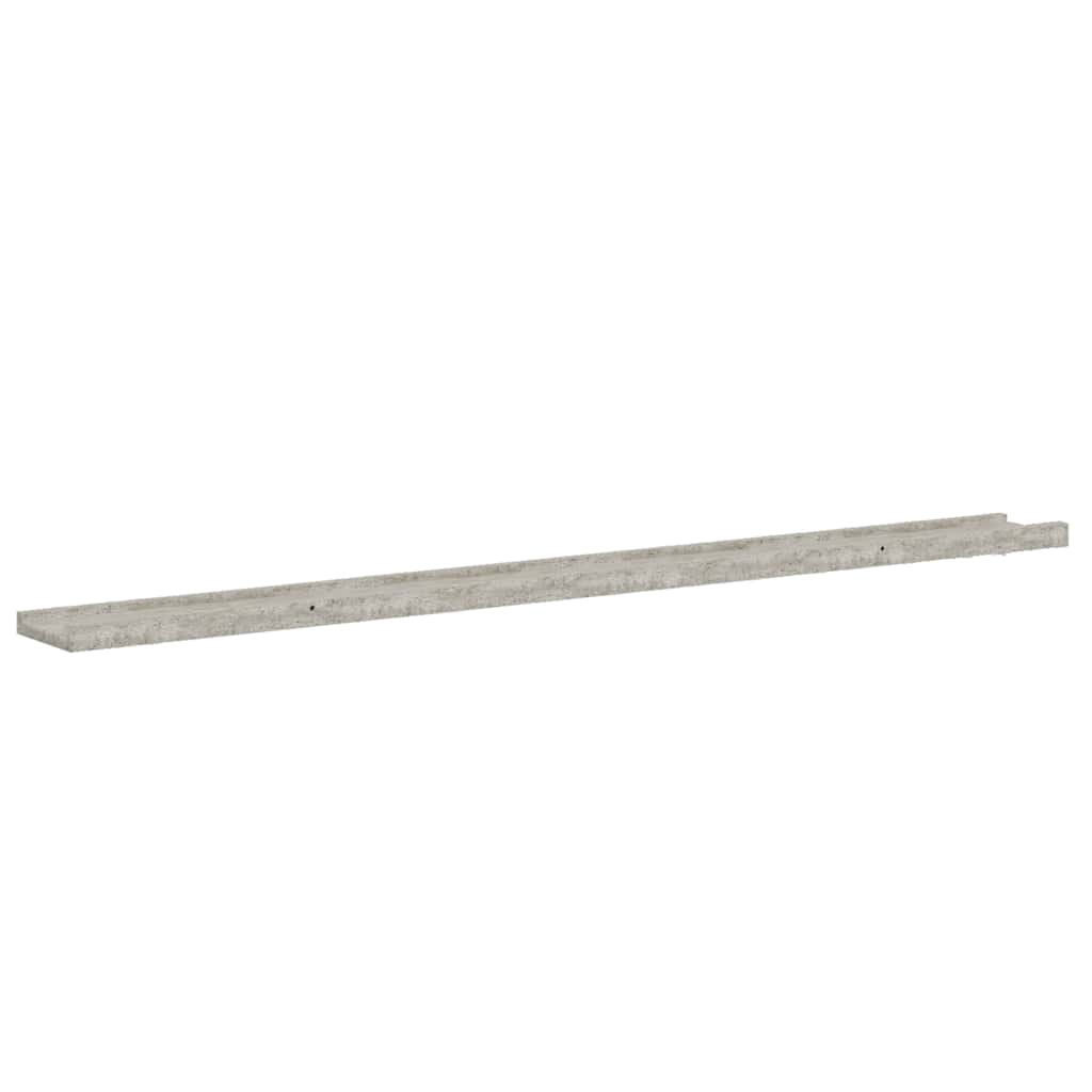 326703 vidaXL Wall Shelves 2 pcs Concrete Grey 115x9x3 cm