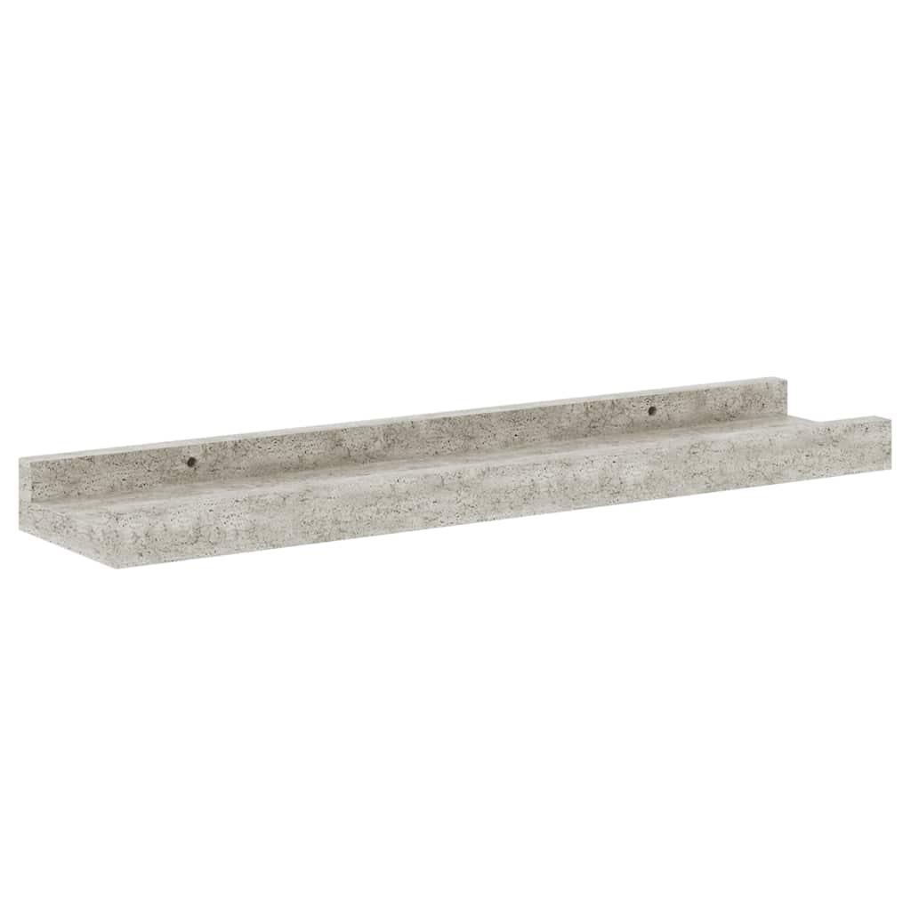vidaXL Wall Shelves 4 pcs Concrete Grey 40x9x3 cm