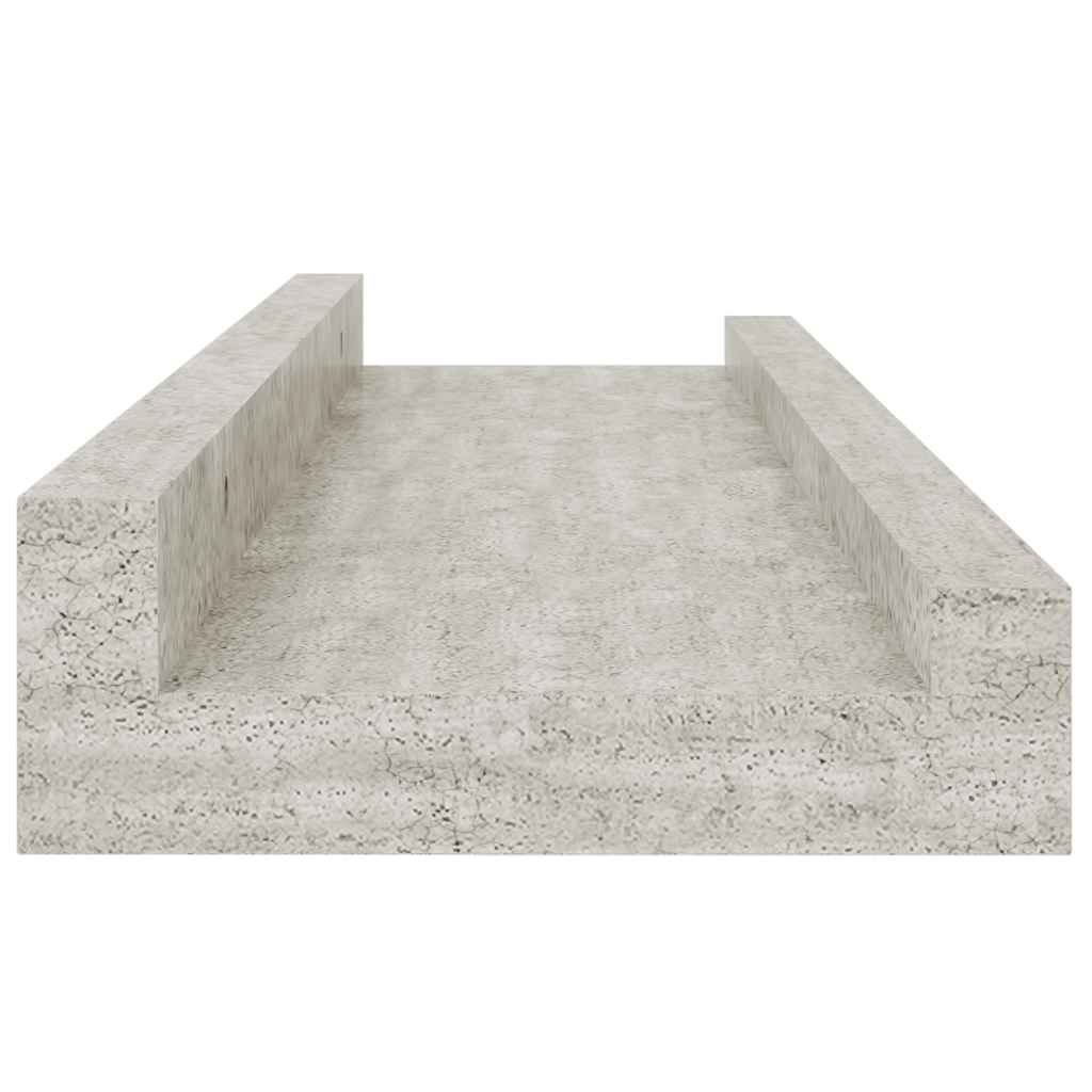 vidaXL Wall Shelves 4 pcs Concrete Grey 40x9x3 cm