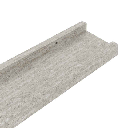 vidaXL Wall Shelves 4 pcs Concrete Grey 40x9x3 cm