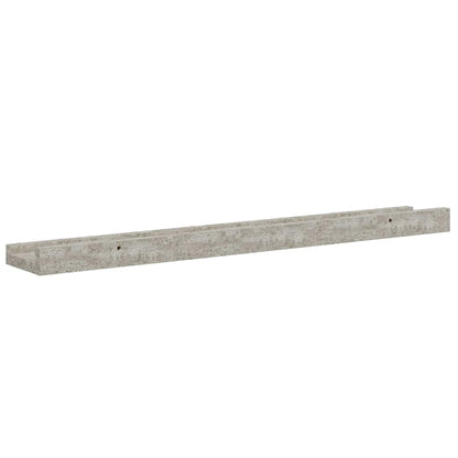 326705 vidaXL Wall Shelves 4 pcs Concrete Grey 60x9x3 cm