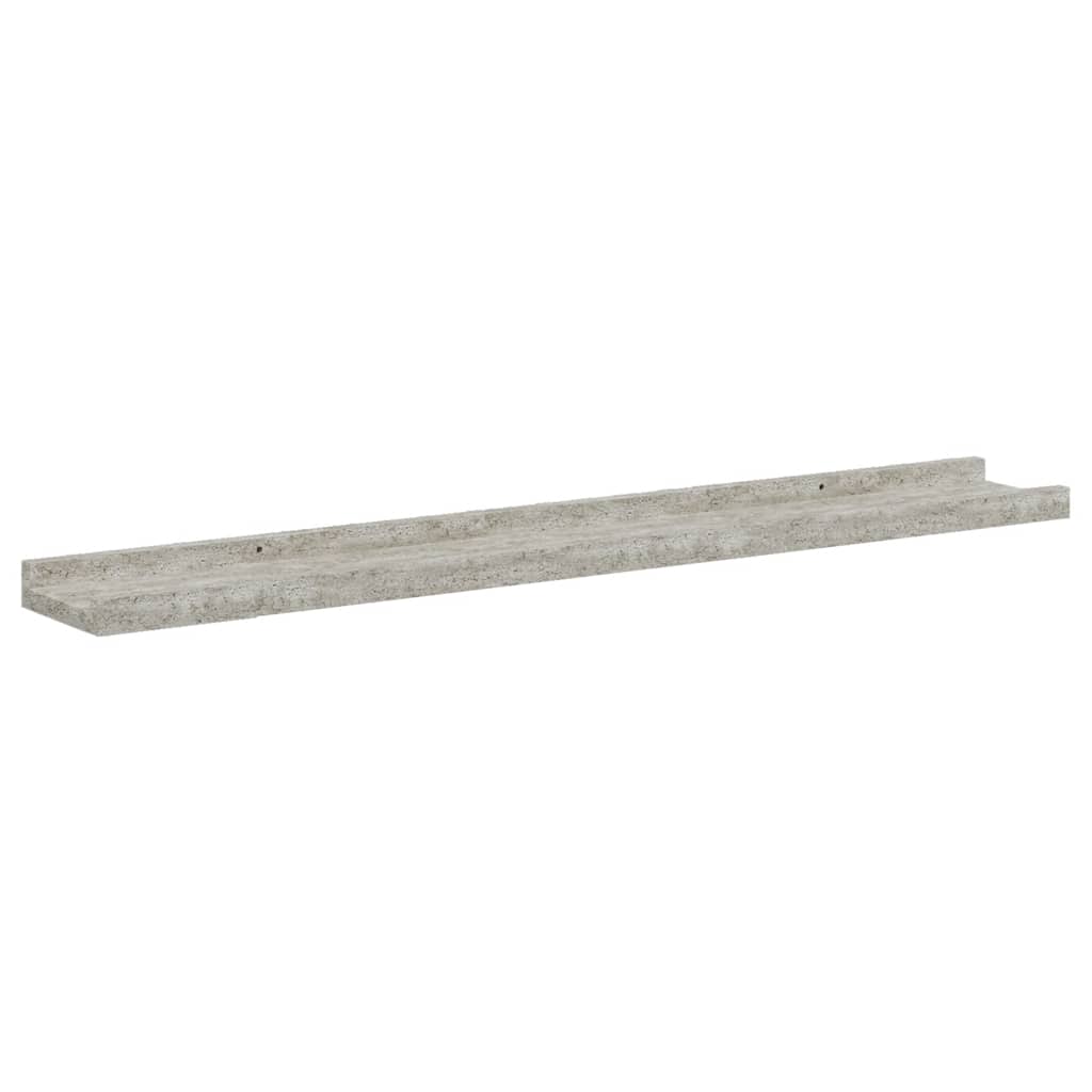 vidaXL Wall Shelves 4 pcs Concrete Grey 80x9x3 cm