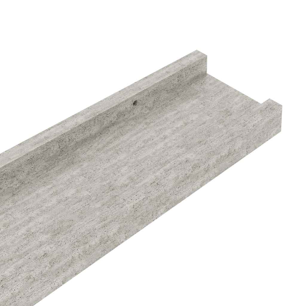 vidaXL Wall Shelves 4 pcs Concrete Grey 80x9x3 cm