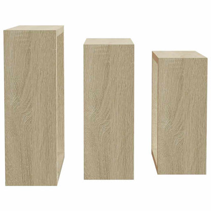 vidaXL Wall Cube Shelf | Set of 3 | Sonoma oak | MDF | Large, Medium, Small