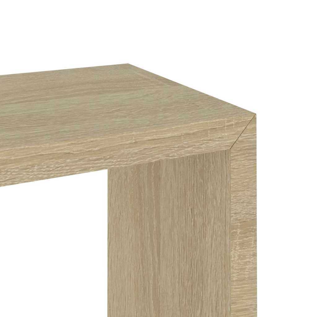 vidaXL Wall Cube Shelf | Set of 3 | Sonoma oak | MDF | Large, Medium, Small