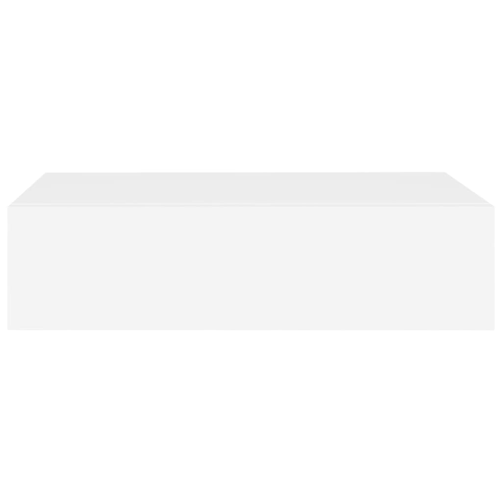 vidaXL Wall-mounted Drawer Shelf White 40x23.5x10 cm MDF