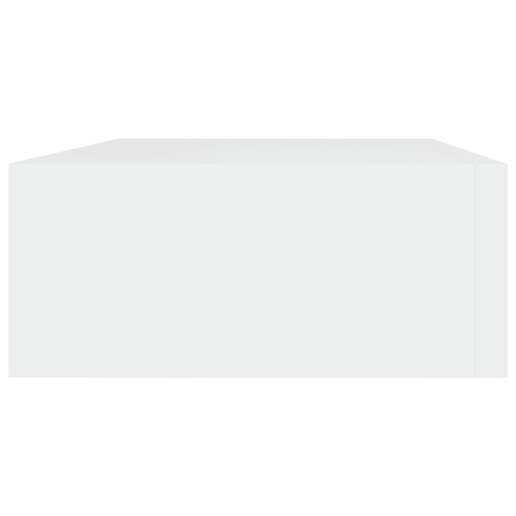 vidaXL Wall-mounted Drawer Shelf White 40x23.5x10 cm MDF