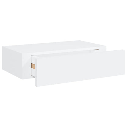 vidaXL Wall-mounted Drawer Shelf White 40x23.5x10 cm MDF