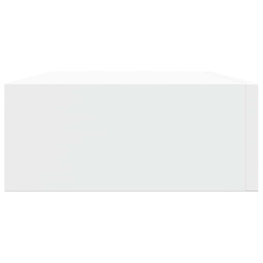 vidaXL Wall-mounted Drawer Shelf White 40x23.5x10 cm MDF