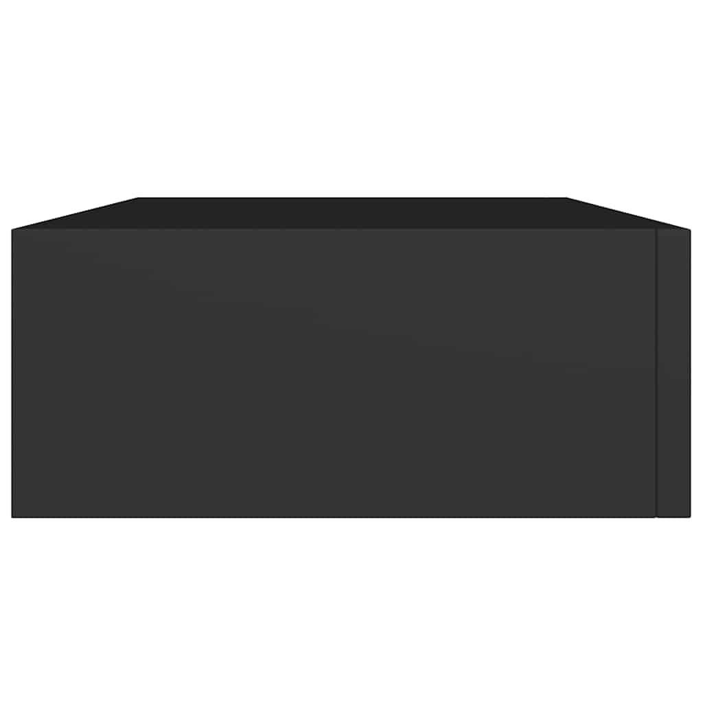 vidaXL Drawer Shelf | Black | MDF | Compact | Wall-Mounted Drawer Shelf