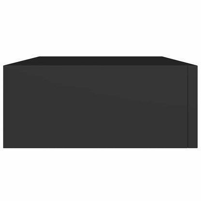 vidaXL Drawer Shelf | Black | MDF | Compact | Wall-Mounted Drawer Shelf