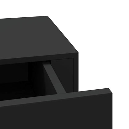 vidaXL Drawer Shelf | Black | MDF | Compact | Wall-Mounted Drawer Shelf
