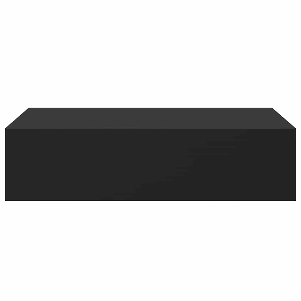 vidaXL Wall-mounted Drawer Shelves 2 pcs Black 40x23.5x10cm MDF