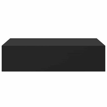 vidaXL Wall-mounted Drawer Shelves 2 pcs Black 40x23.5x10cm MDF