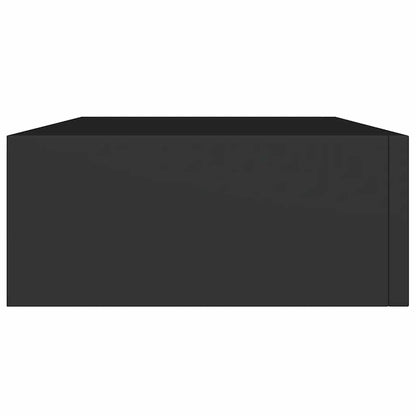 vidaXL Wall-mounted Drawer Shelves 2 pcs Black 40x23.5x10cm MDF