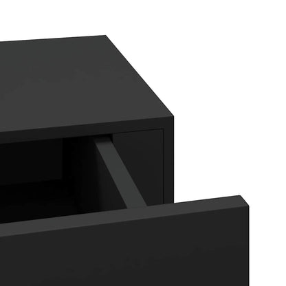 vidaXL Wall-mounted Drawer Shelves 2 pcs Black 40x23.5x10cm MDF