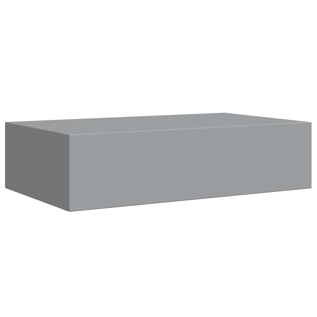 330245 vidaXL Wall-mounted Drawer Shelf Grey 40x23,5x10cm MDF
