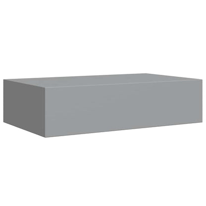 330245 vidaXL Wall-mounted Drawer Shelf Grey 40x23,5x10cm MDF