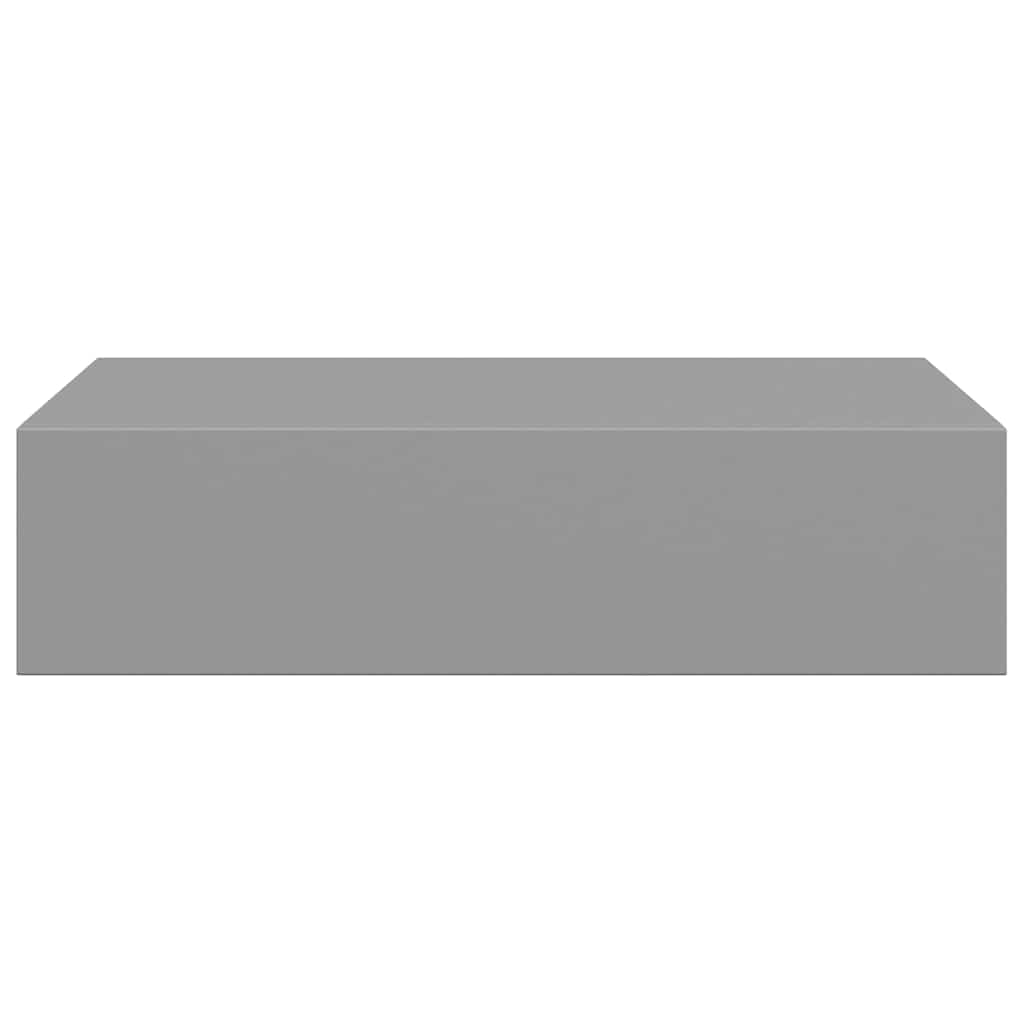 330245 vidaXL Wall-mounted Drawer Shelf Grey 40x23,5x10cm MDF