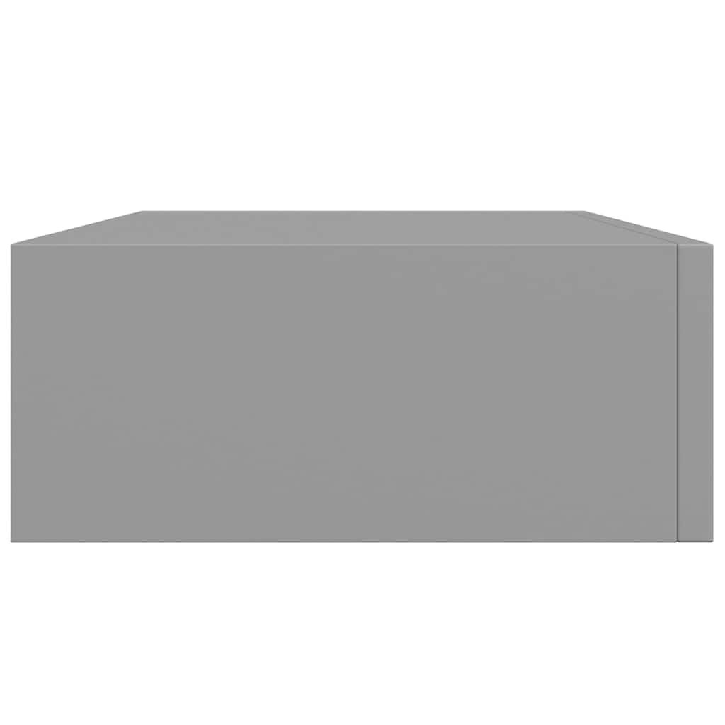 vidaXL Wall-mounted Drawer Shelves 2 pcs Grey 40x23.5x10cm MDF