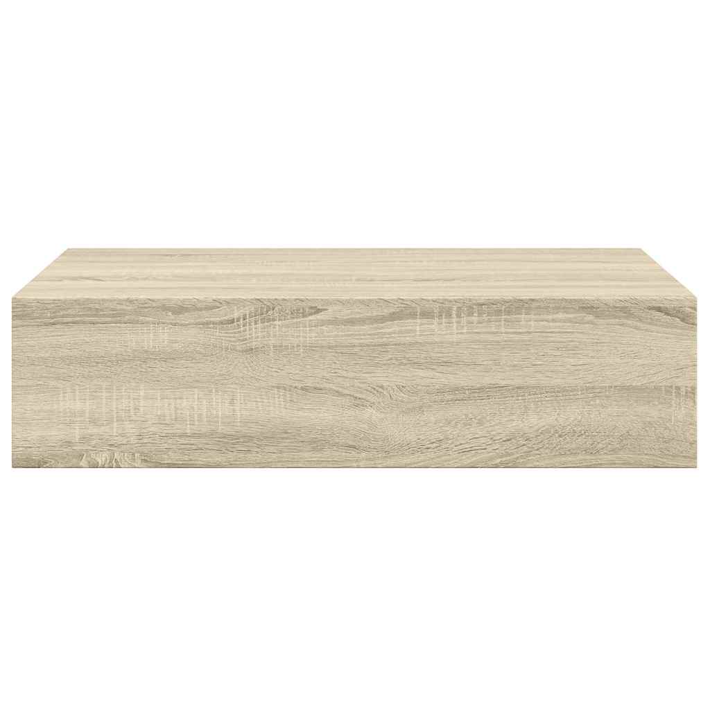 vidaXL Wall-mounted Drawer Shelves 2 pcs Oak 40x23.5x10cm MDF