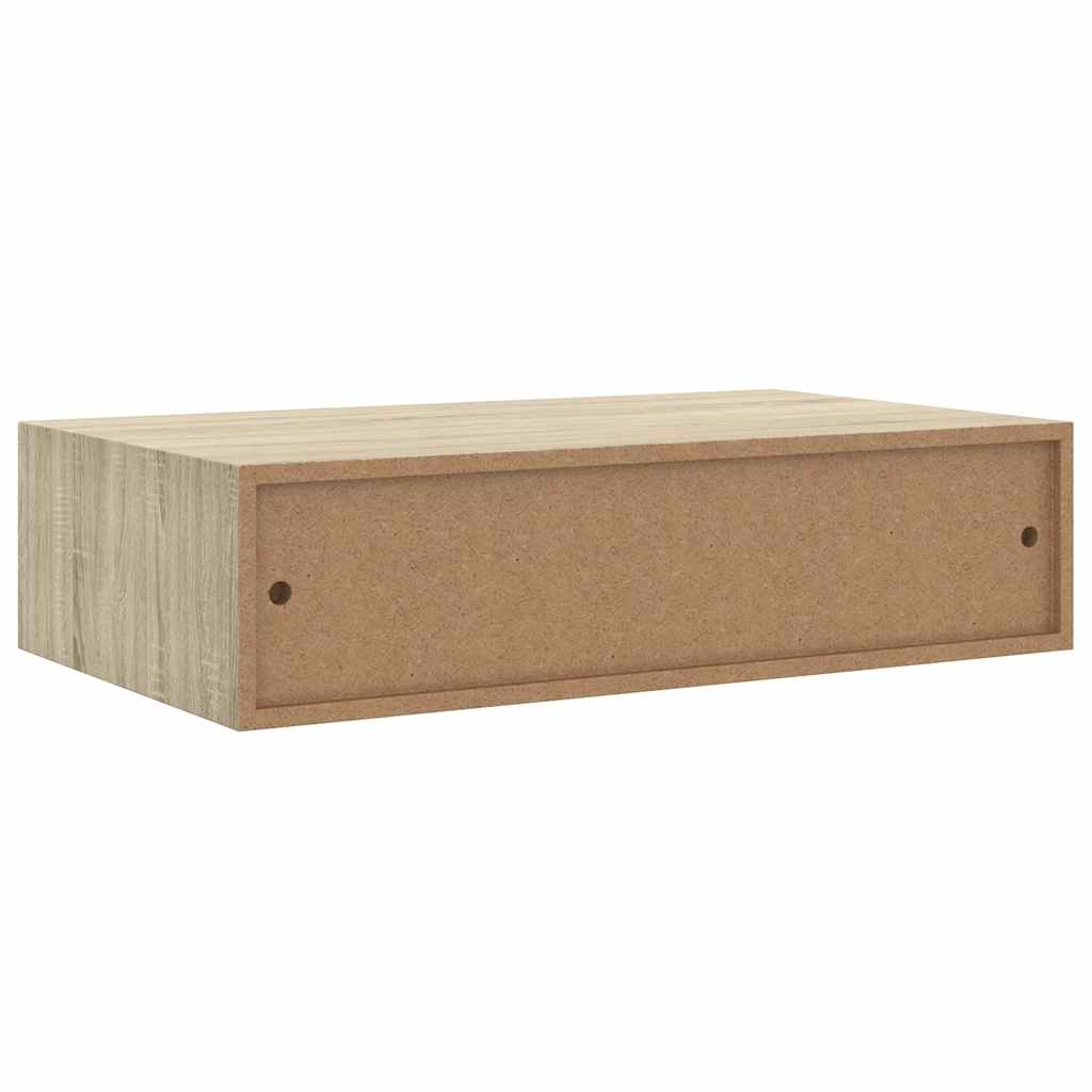 vidaXL Wall-mounted Drawer Shelves 2 pcs Oak 40x23.5x10cm MDF