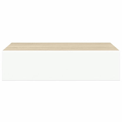 vidaXL Wall Drawer Shelves 2 pcs Oak and White 40x23.5x10cm MDF