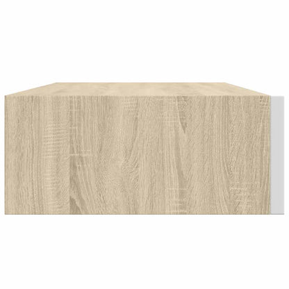 vidaXL Wall Drawer Shelves 2 pcs Oak and White 40x23.5x10cm MDF