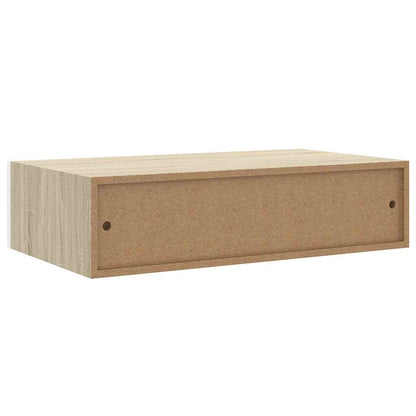 vidaXL Wall Drawer Shelves 2 pcs Oak and White 40x23.5x10cm MDF