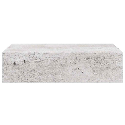 330251 vidaXL Wall-mounted Drawer Shelf Concrete Grey 40x23,5x10cm MDF