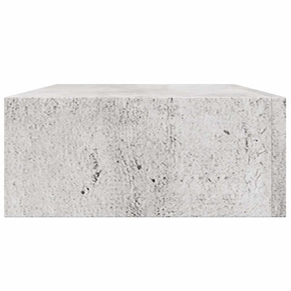 330251 vidaXL Wall-mounted Drawer Shelf Concrete Grey 40x23,5x10cm MDF