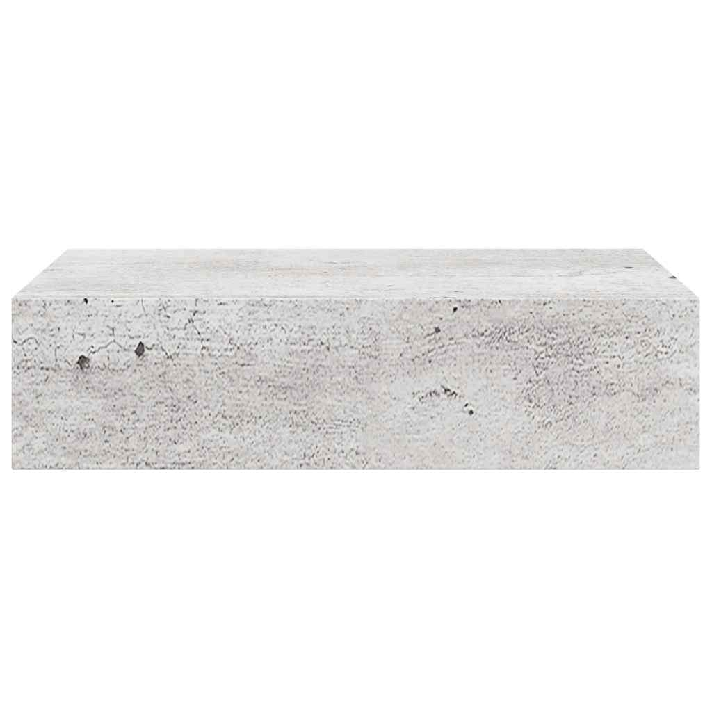 vidaXL Wall Drawer Shelves 2 pcs Concrete Grey 40x23.5x10cm MDF