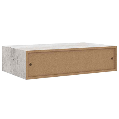 vidaXL Wall Drawer Shelves 2 pcs Concrete Grey 40x23.5x10cm MDF