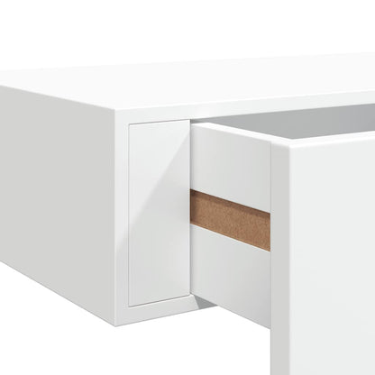 vidaXL Drawer Shelf | White | MDF, metal | Compact | Wall-Mounted Shelf